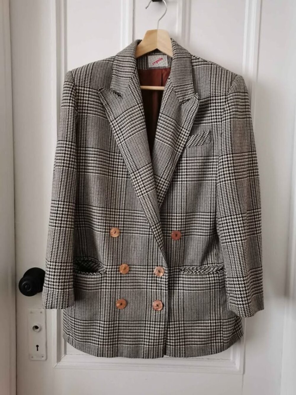 Vintage Checkered Blazer